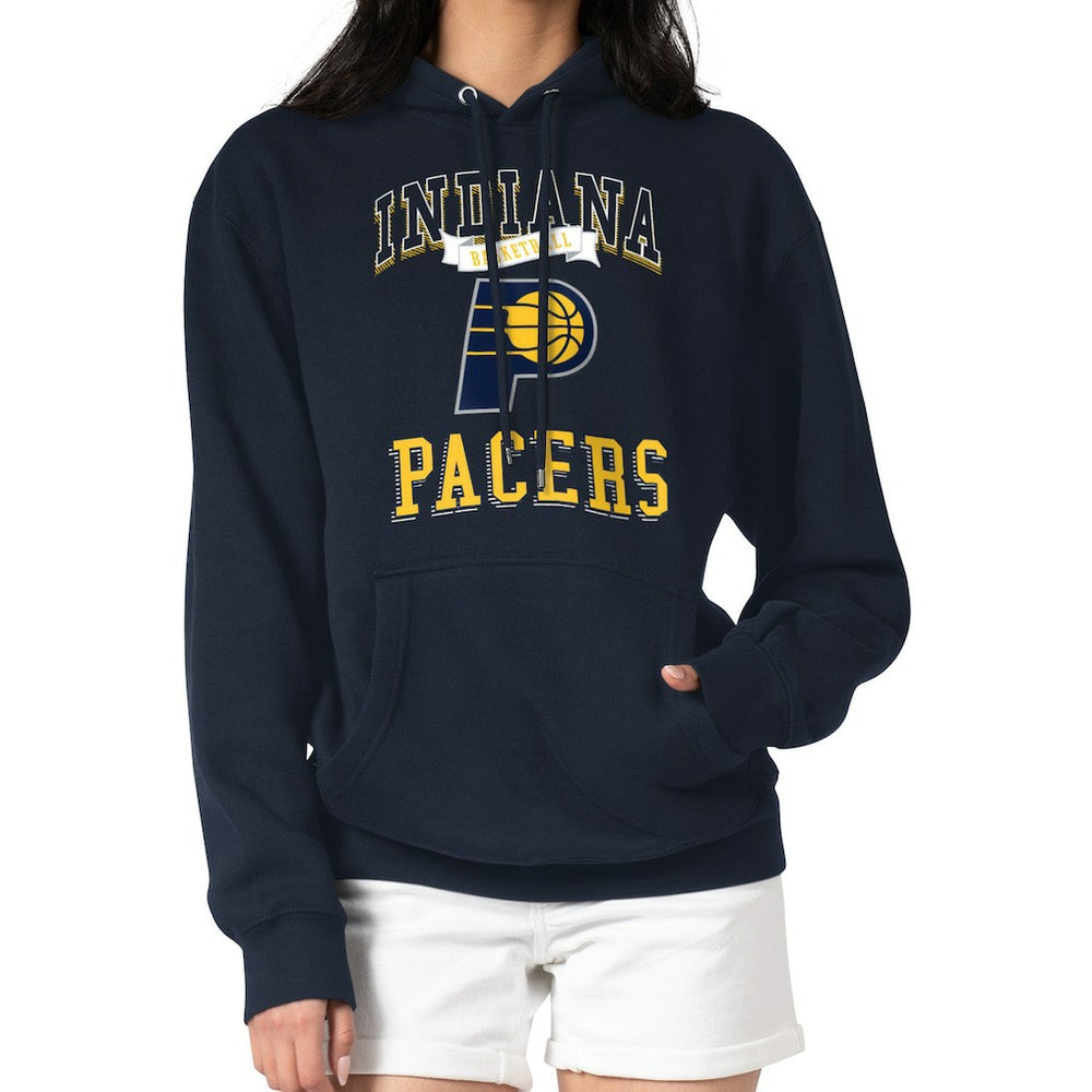 Indiana Pacers G-III 4Her by Carl Banks Women's Graphic Fleece Pullover Hoodie Navy