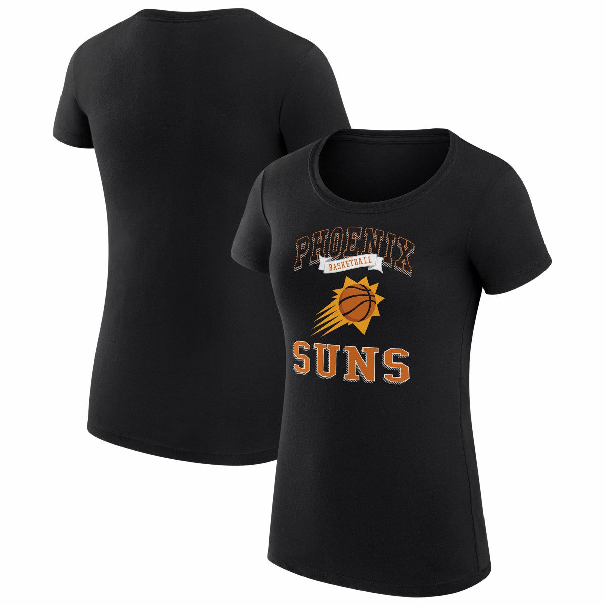Phoenix Suns G-III 4Her by Carl Banks Women's Super-Slim Fit Lightweight Team Logo T-Shirt Black outlet