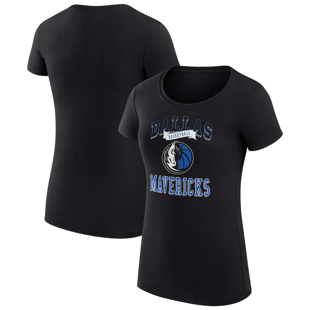 Dallas Mavericks G-III 4Her by Carl Banks Women's Super-Slim Fit Lightweight Team Logo T-Shirt Black