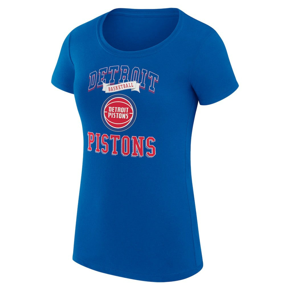 Detroit Pistons G-III 4Her by Carl Banks Women's Super-Slim Fit Lightweight Team Logo T-Shirt Blue outlet