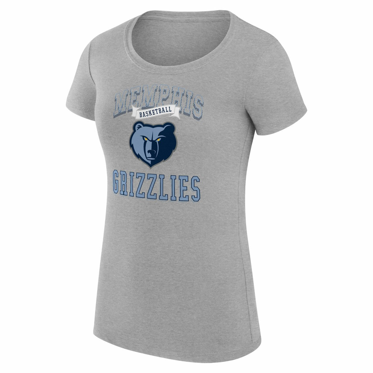 Memphis Grizzlies G-III 4Her by Carl Banks Women's Super-Slim Fit Lightweight Team Logo T-Shirt Heather Gray outlet