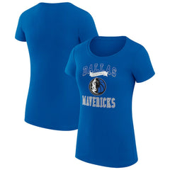 Dallas Mavericks G-III 4Her by Carl Banks Women's Super-Slim Fit Lightweight Team Logo T-Shirt Blue