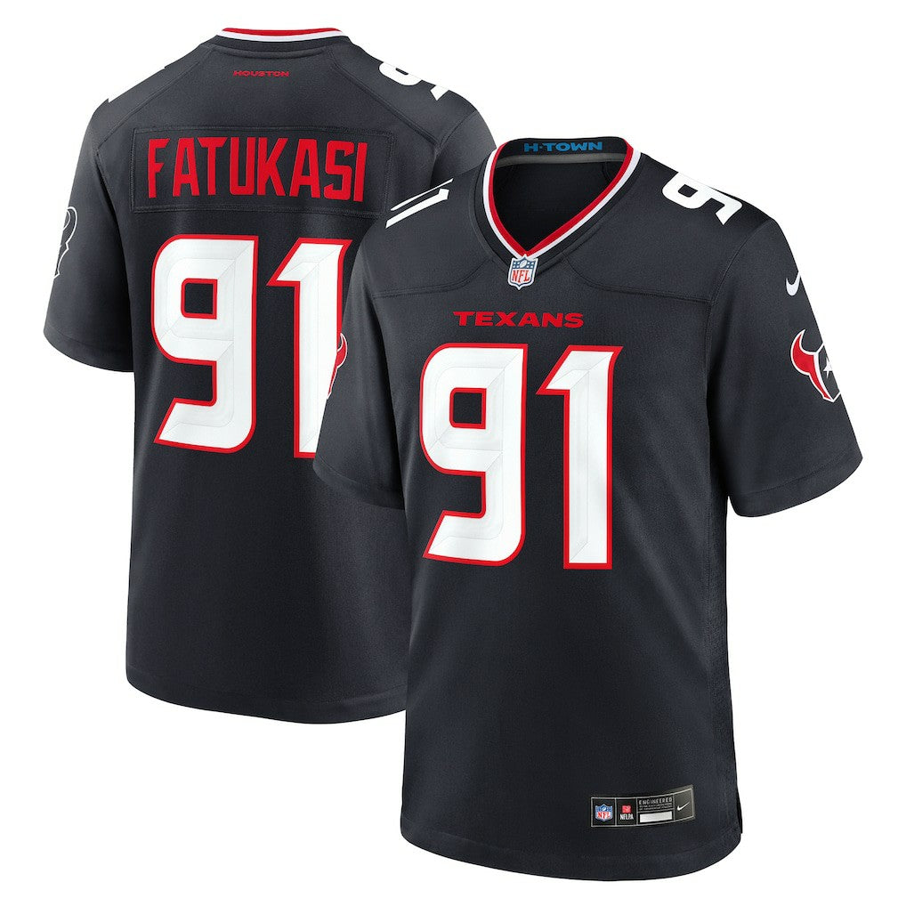Folorunso Fatukasi Houston Texans Team Game Jersey - Navy Jerseys