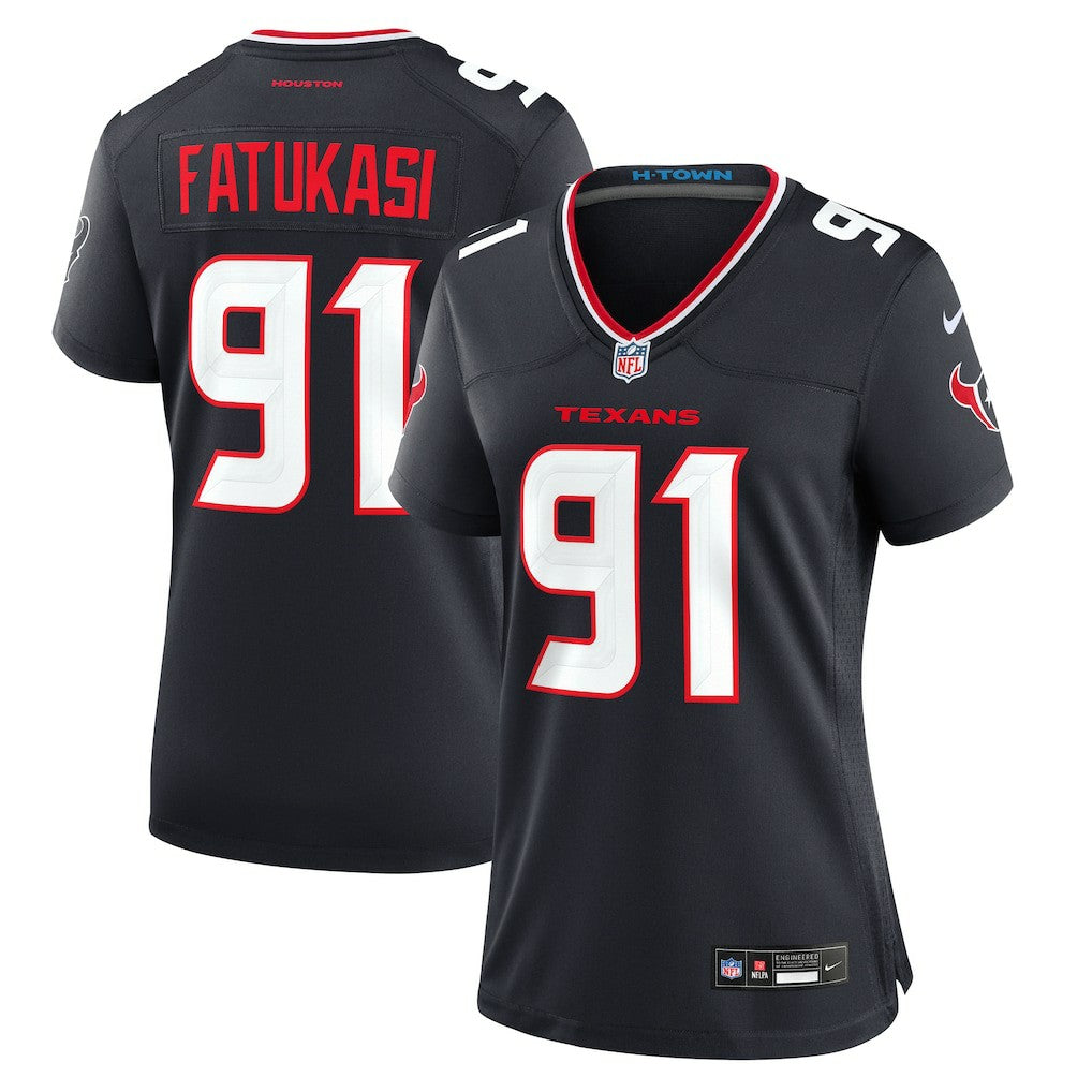Folorunso Fatukasi Houston Texans Women's Team Game Jersey - Navy Jerseys