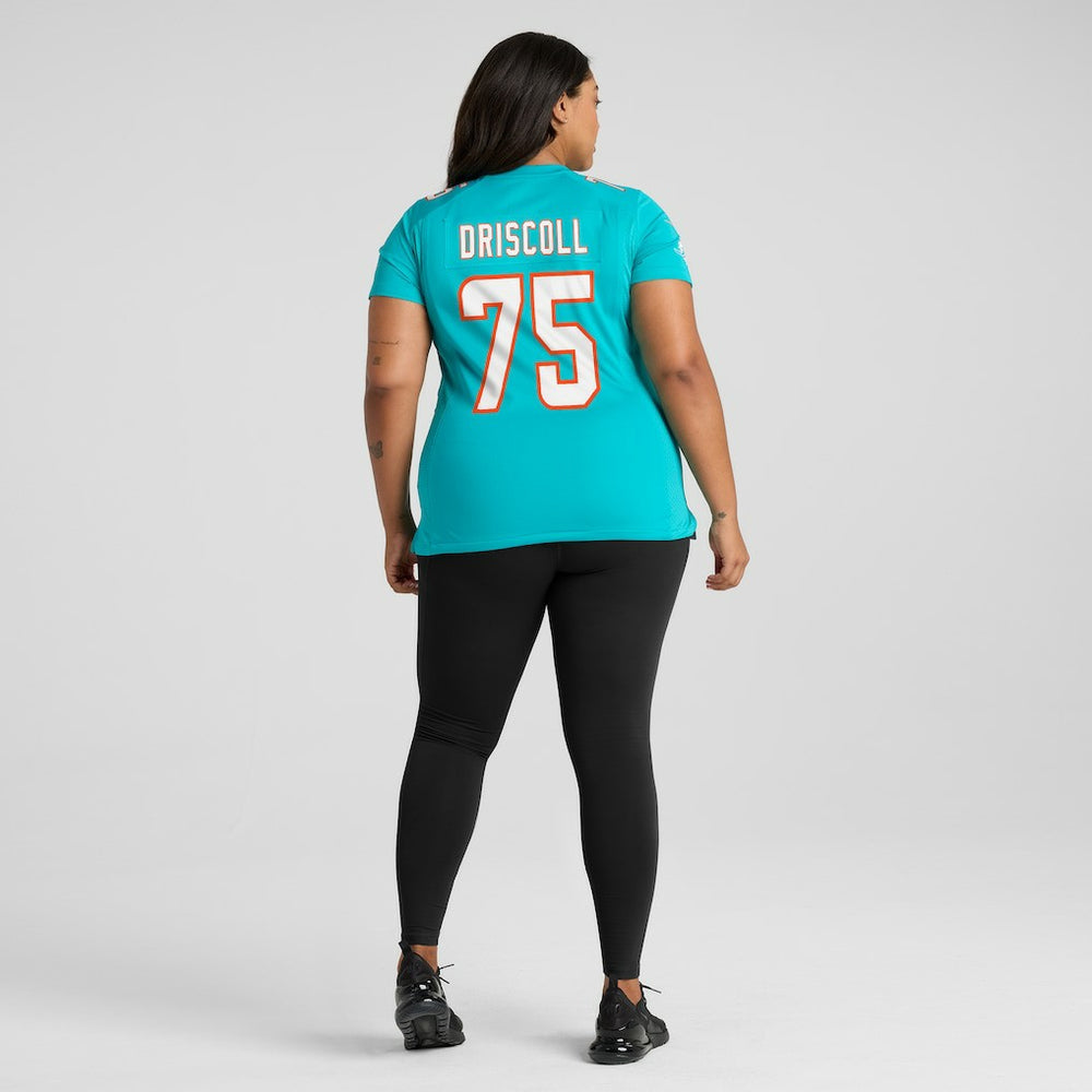 Jack Driscoll Miami Dolphins Women's Team Game Jersey - Aqua Jerseys