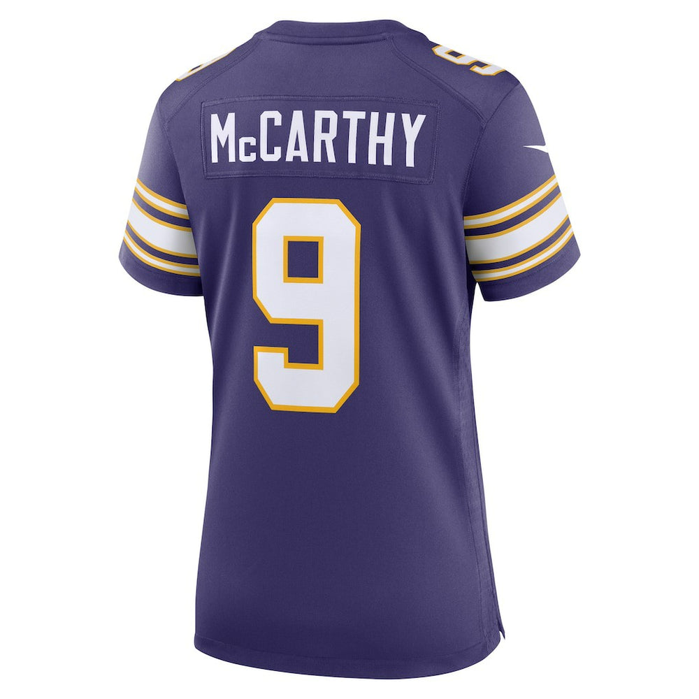 J.J. McCarthy Minnesota Vikings Women's 2nd Alternate Player Game Jersey - Purple Jerseys