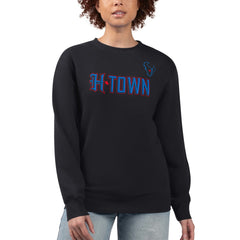 Houston Texans G-III 4Her by Carl Banks Women's H-Town Fleece Pullover Sweatshirt - Black Pullover