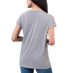 Houston Texans G-III 4Her by Carl Banks Women's Super-Slim Fit Lightweight H-Town V-Neck T-Shirt - Heather Gray T-shirts