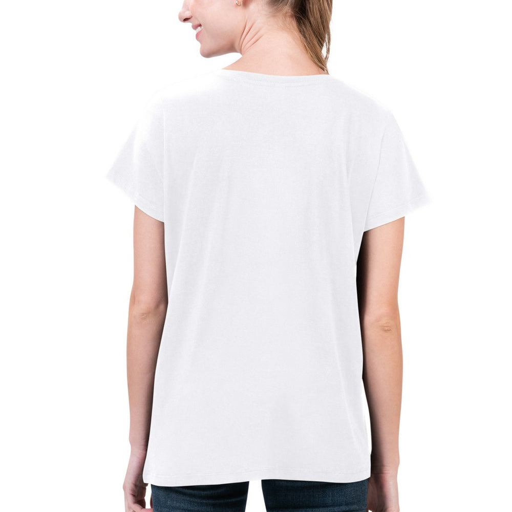 Houston Texans G-III 4Her by Carl Banks Women's Super-Slim Fit Lightweight H-Town V-Neck T-Shirt - White T-shirts