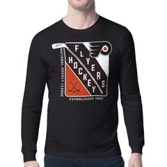 Philadelphia Flyers Starter Shield Long Sleeve Graphic T-Shirt - Black | US 201622133