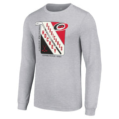 Carolina Hurricanes Starter Shield Long Sleeve Graphic T-Shirt - Heather Gray | US 201622143