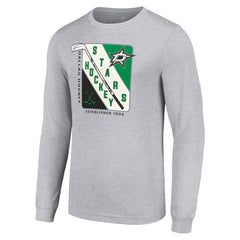 Dallas Stars Starter Shield Long Sleeve Graphic T-Shirt - Heather Gray | US 201622147