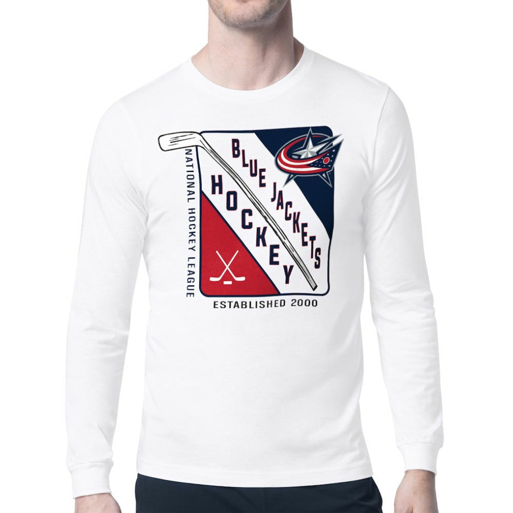 Columbus Blue Jackets Starter Shield Long Sleeve Graphic T-Shirt - White | US 201622172