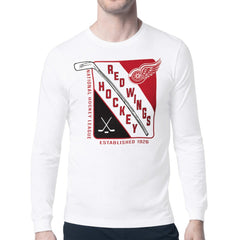 Detroit Red Wings Starter Shield Long Sleeve Graphic T-Shirt - White | US 201622174
