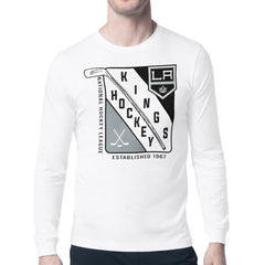 Los Angeles Kings Starter Shield Long Sleeve Graphic T-Shirt - White | US 201622180