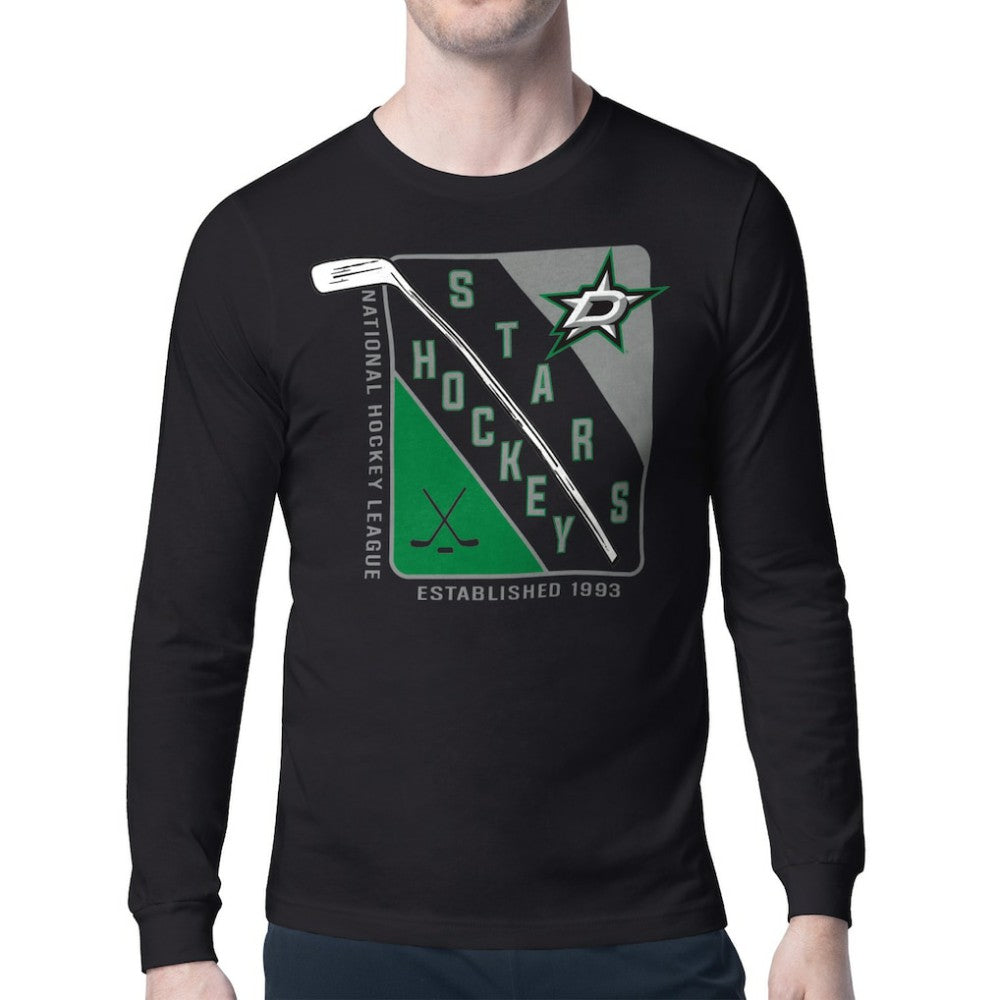 Dallas Stars Starter Shield Long Sleeve Graphic T-Shirt - Black | US 201622196