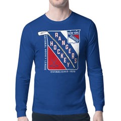 New York Rangers Starter Shield Long Sleeve Graphic T-Shirt - Blue | US 201622197