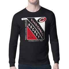 Carolina Hurricanes Starter Shield Long Sleeve Graphic T-Shirt - Black | US 201622201