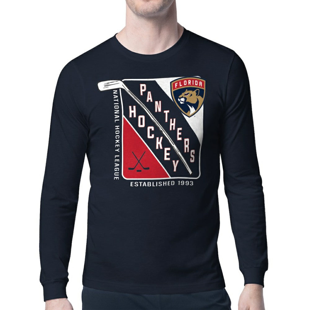 Florida Panthers Starter Shield Long Sleeve Graphic T-Shirt - Navy | US 201622223
