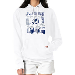 Tampa Bay Lightning G-III 4Her by Carl Banks Women's Collage Team Graphic Tri-Blend Fleece Pullover Hoodie - White | US 201622829