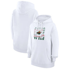 Minnesota Wild G-III 4Her by Carl Banks Women's Collage Team Graphic Tri-Blend Fleece Pullover Hoodie - White | US 201622832