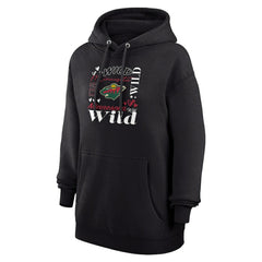 Minnesota Wild G-III 4Her by Carl Banks Women's Collage Team Graphic Tri-Blend Fleece Pullover Hoodie - Black | US 201622894