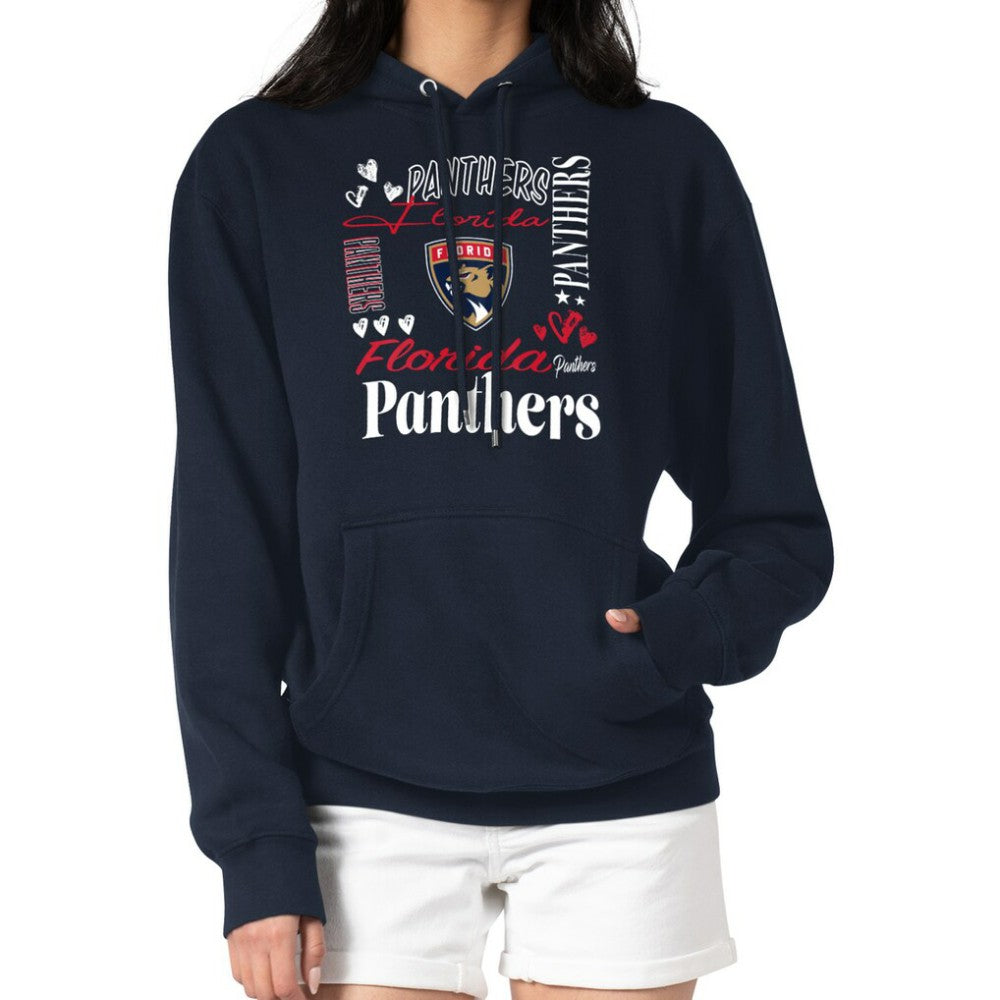 Florida Panthers G-III 4Her by Carl Banks Women's Collage Team Graphic Tri-Blend Fleece Pullover Hoodie - Navy | US 201622907