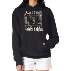 Vegas Golden Knights G-III 4Her by Carl Banks Women's Collage Team Graphic Tri-Blend Fleece Pullover Hoodie - Black | US 201622922