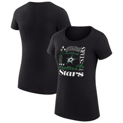 Dallas Stars G-III 4Her by Carl Banks Women's Super-Slim Fit Lightweight Collage Team Graphic T-Shirt - Black | US 201623036
