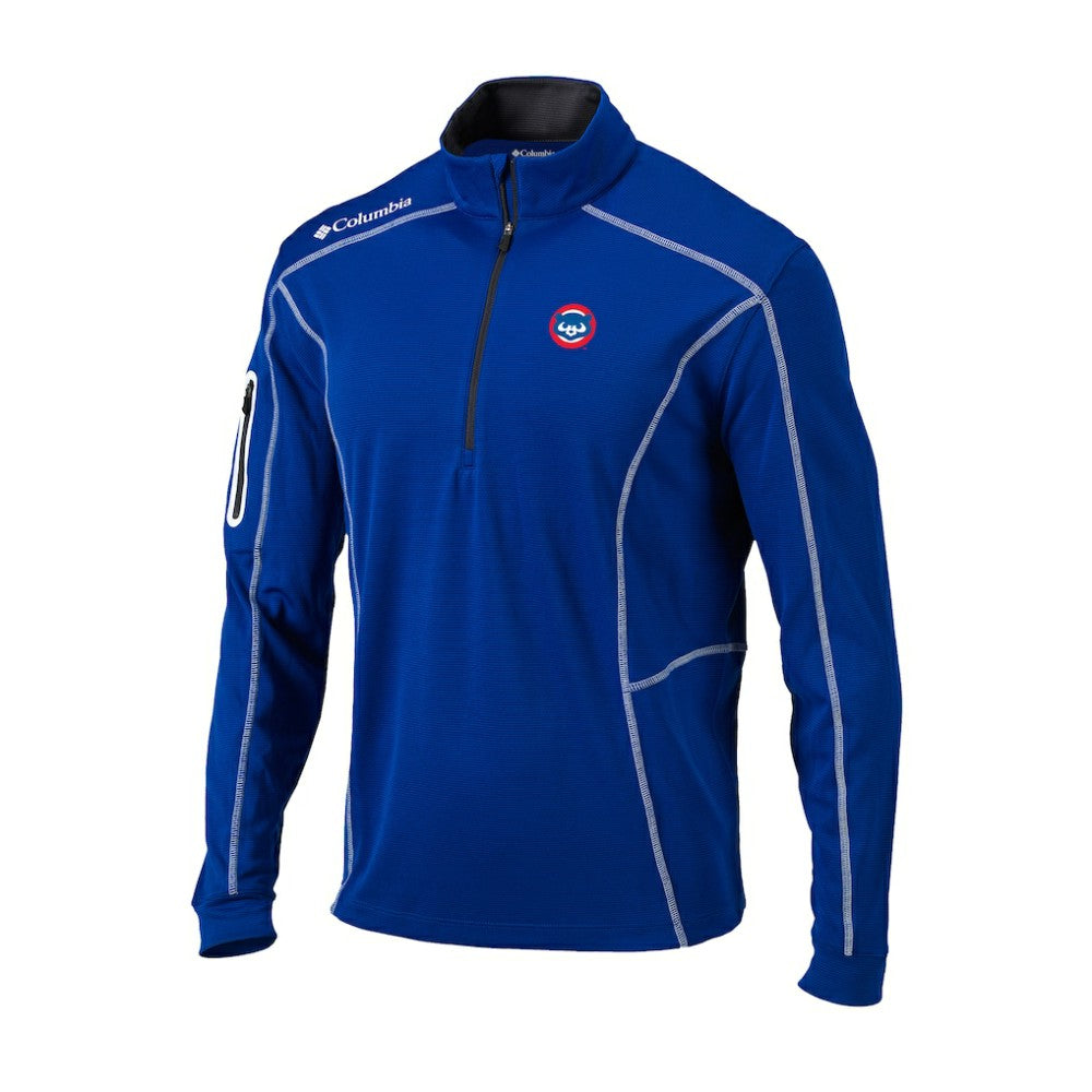 Chicago Cubs Columbia Cooperstown Collection Omni-Wick Shotgun Quarter-Zip Top - Royal Tops