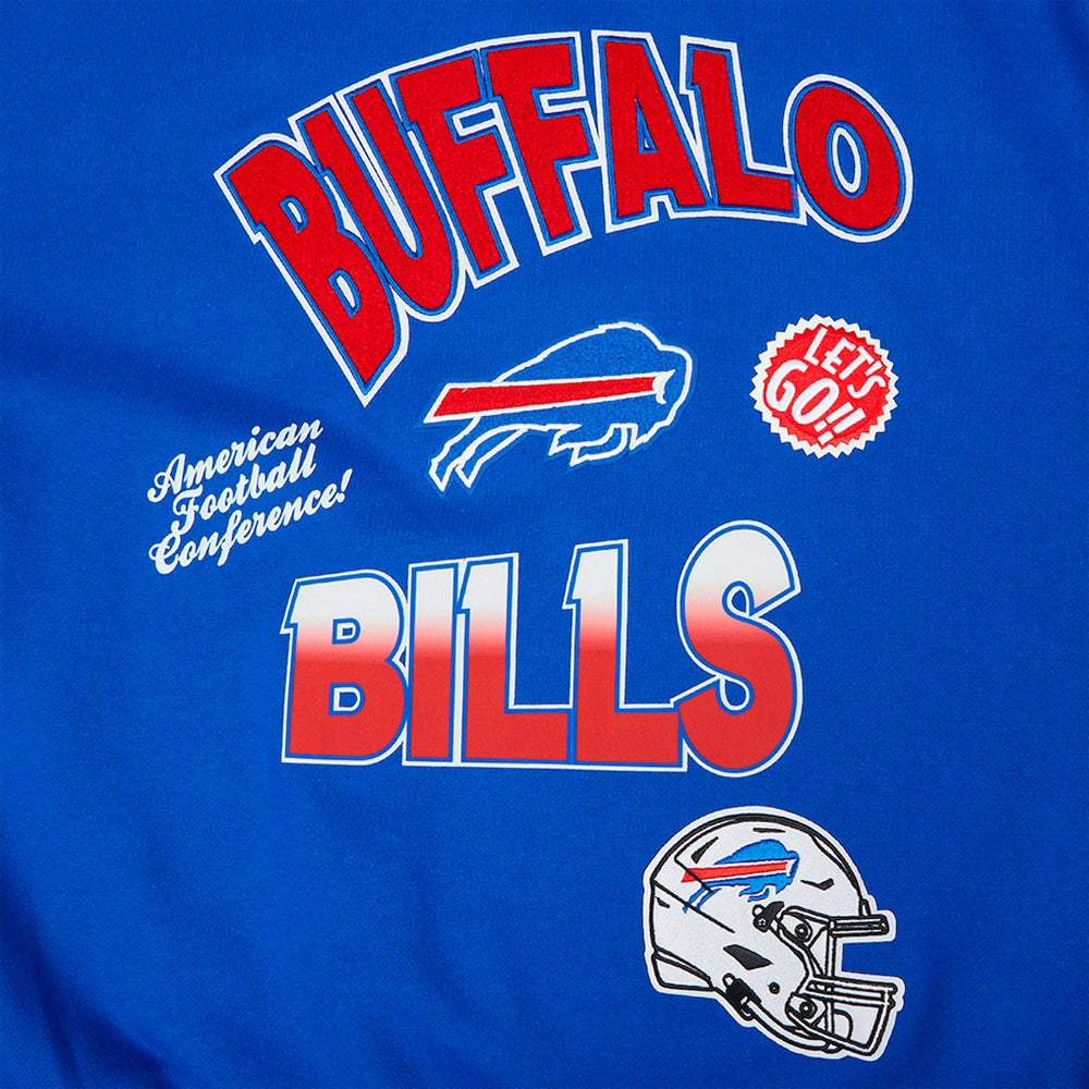 Buffalo Bills Pro Standard Turn It Up Drop Shoulder Pullover Sweatshirt - Royal Pullover