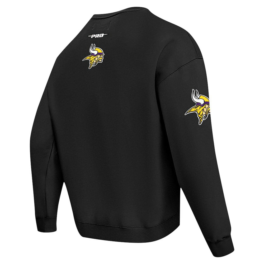 Minnesota Vikings Pro Standard Turn It Up Drop Shoulder Pullover Sweatshirt - Black Pullover