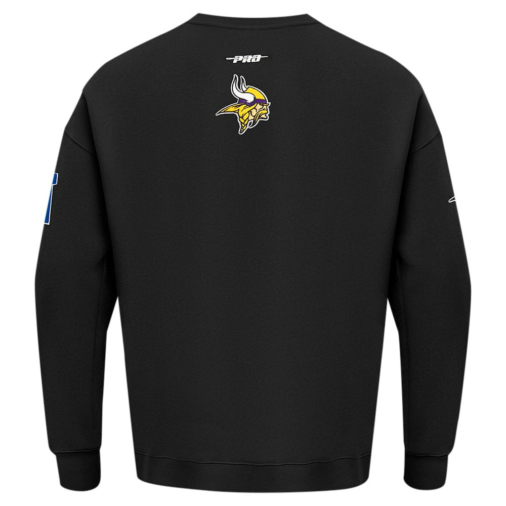 Minnesota Vikings Pro Standard Turn It Up Drop Shoulder Pullover Sweatshirt - Black Pullover