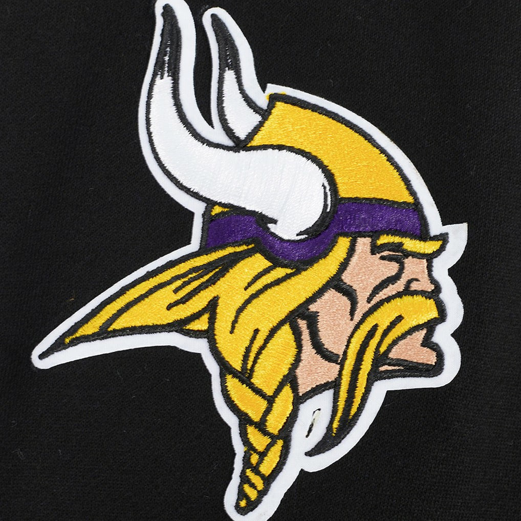 Minnesota Vikings Pro Standard Turn It Up Drop Shoulder Pullover Sweatshirt - Black Pullover