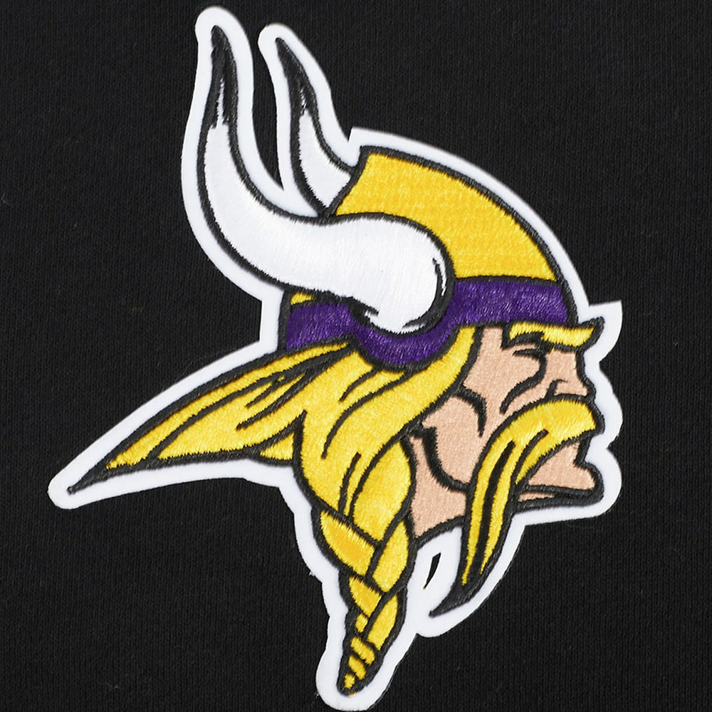 Minnesota Vikings Pro Standard Turn It Up Drop Shoulder Pullover Sweatshirt - Black Pullover