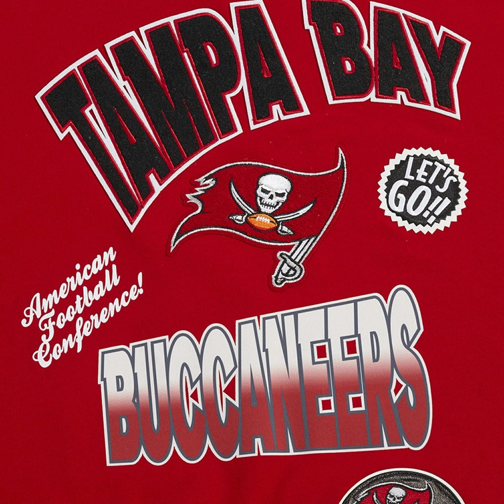 Tampa Bay Buccaneers Pro Standard Turn It Up Drop Shoulder Pullover Sweatshirt - Red Pullover