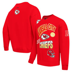 Kansas City Chiefs Pro Standard Turn It Up Drop Shoulder Pullover Sweatshirt - Red Pullover