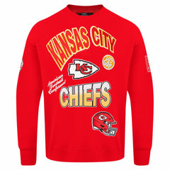 Kansas City Chiefs Pro Standard Turn It Up Drop Shoulder Pullover Sweatshirt - Red Pullover