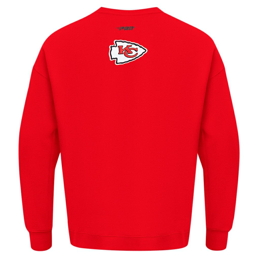 Kansas City Chiefs Pro Standard Turn It Up Drop Shoulder Pullover Sweatshirt - Red Pullover