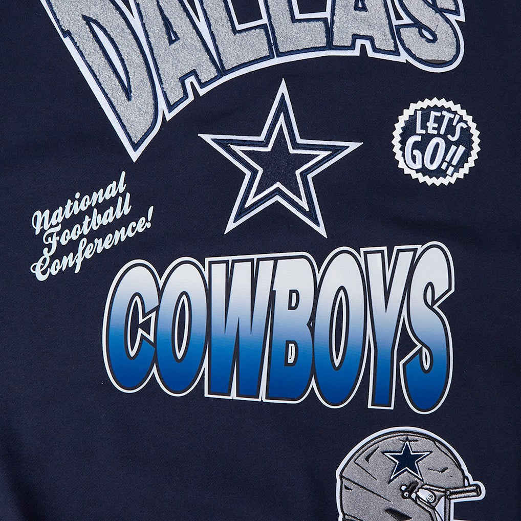Dallas Cowboys Pro Standard Turn It Up Drop Shoulder Pullover Sweatshirt - Navy Pullover