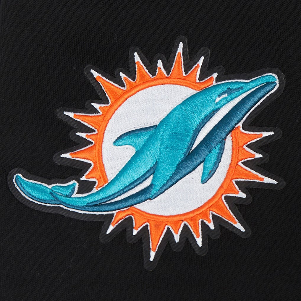Miami Dolphins Pro Standard Turn It Up Drop Shoulder Pullover Sweatshirt - Black Pullover