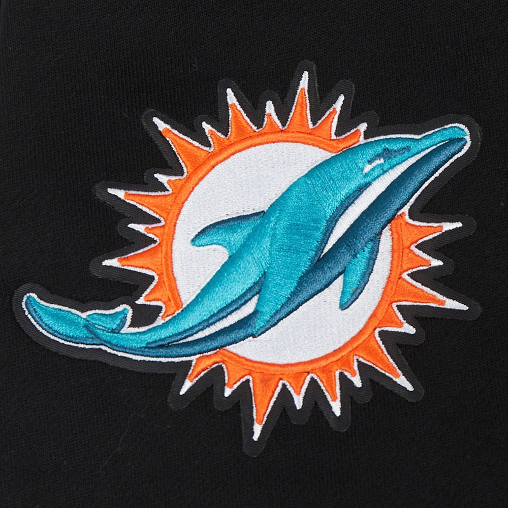 Miami Dolphins Pro Standard Turn It Up Drop Shoulder Pullover Sweatshirt - Black Pullover