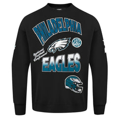 Philadelphia Eagles Pro Standard Turn It Up Drop Shoulder Pullover Sweatshirt - Black Pullover