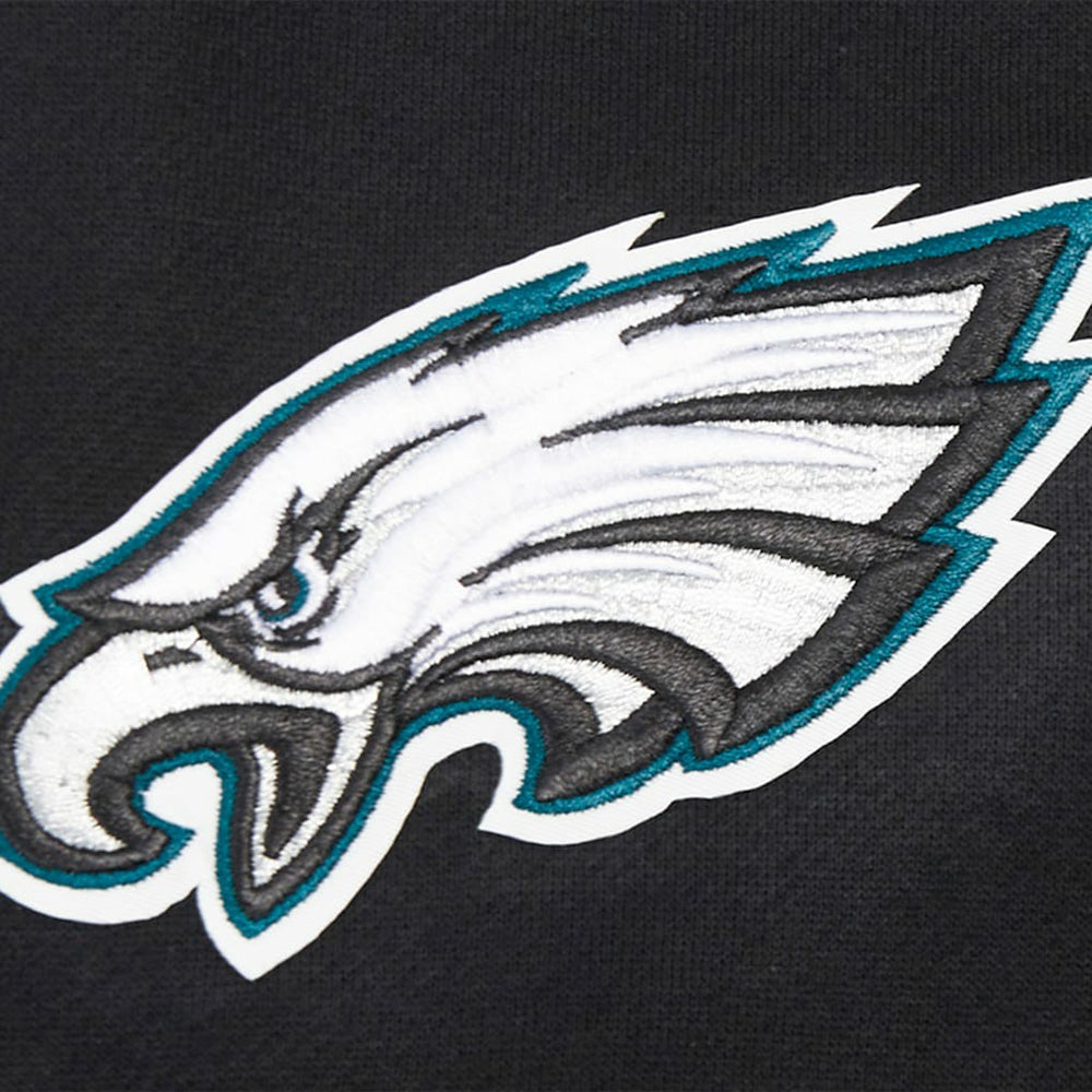 Philadelphia Eagles Pro Standard Turn It Up Drop Shoulder Pullover Sweatshirt - Black Pullover
