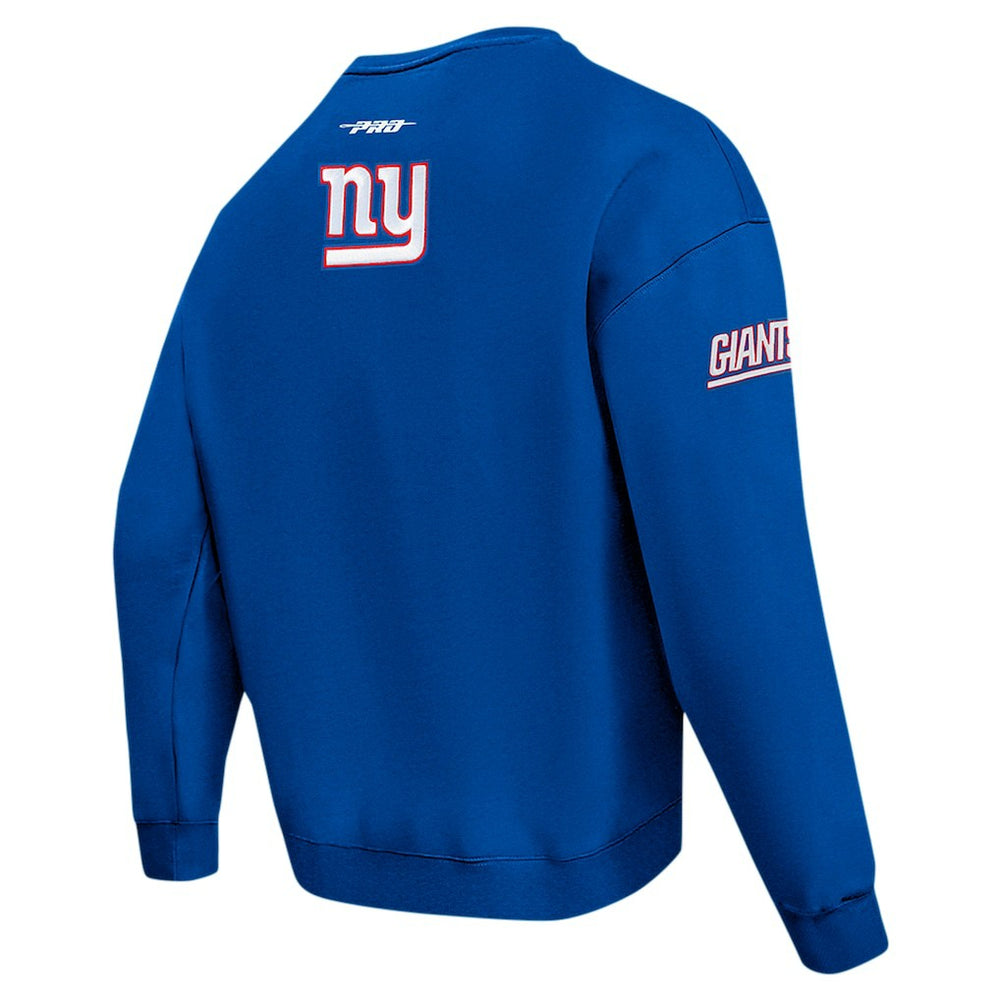 New York Giants Pro Standard Turn It Up Drop Shoulder Pullover Sweatshirt - Royal Pullover