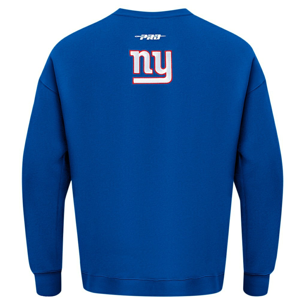 New York Giants Pro Standard Turn It Up Drop Shoulder Pullover Sweatshirt - Royal Pullover