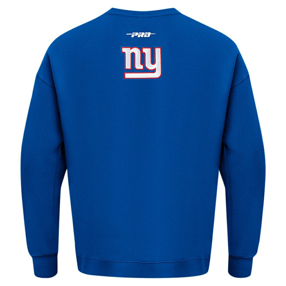 New York Giants Pro Standard Turn It Up Drop Shoulder Pullover Sweatshirt - Royal Pullover