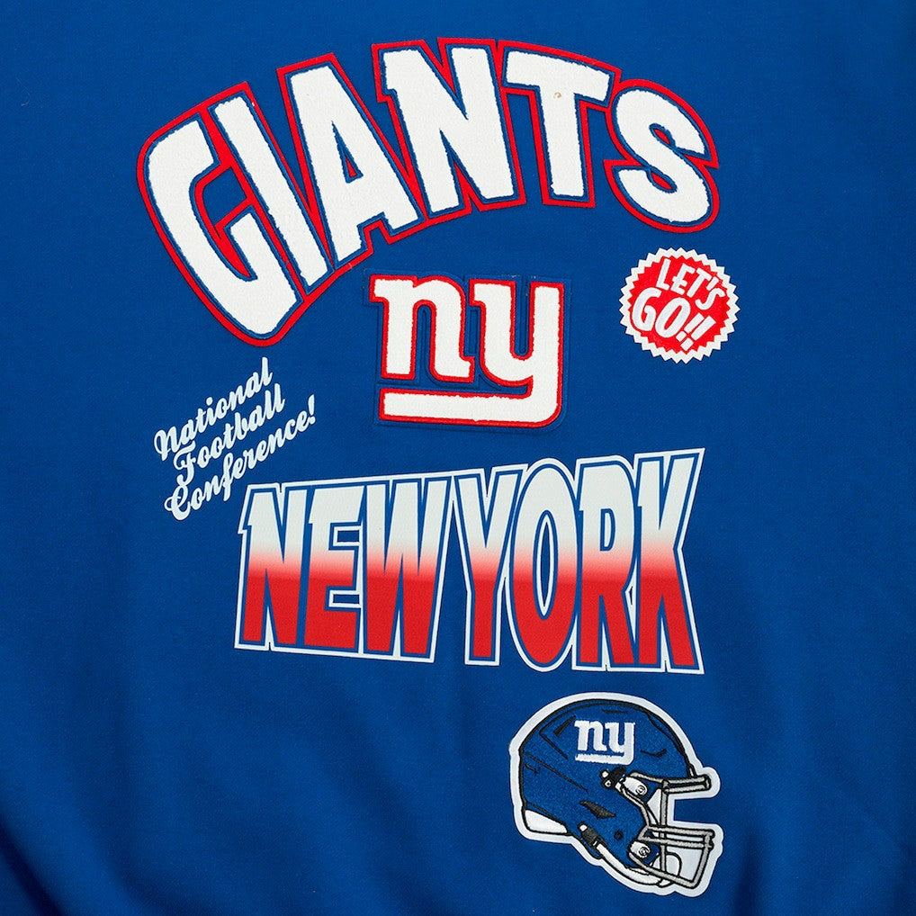 New York Giants Pro Standard Turn It Up Drop Shoulder Pullover Sweatshirt - Royal Pullover