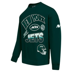 New York Jets Pro Standard Turn It Up Drop Shoulder Pullover Sweatshirt - Green Pullover