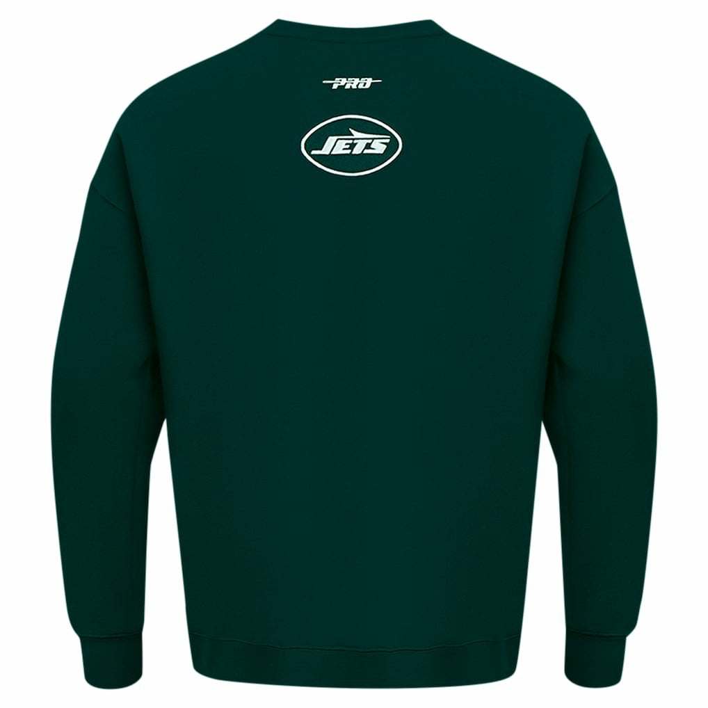 New York Jets Pro Standard Turn It Up Drop Shoulder Pullover Sweatshirt - Green Pullover